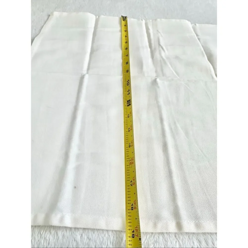 Set of four white cloth napkins set - 19 x 19 1/2 inches